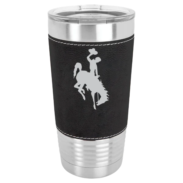 University of Wyoming Polar Camel 20 oz. Leatherette Grip Tumbler with Standard Lid