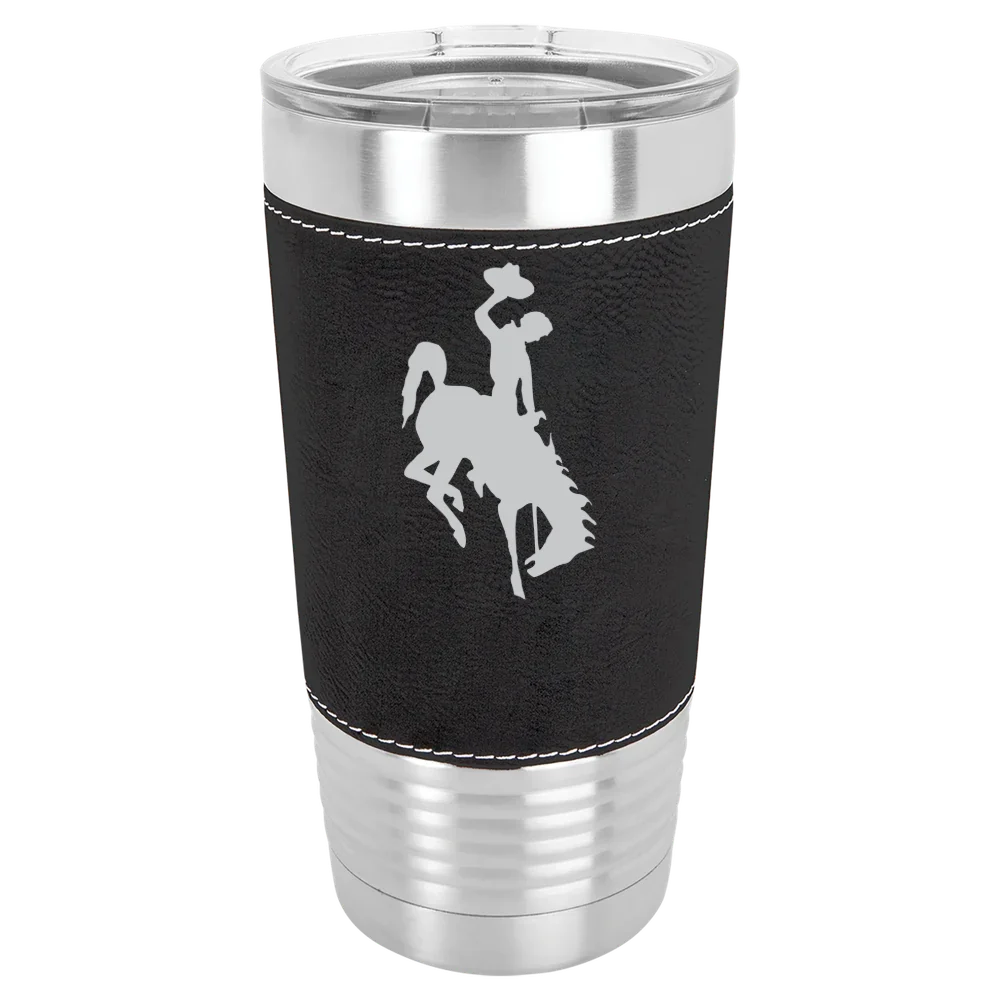 University of Wyoming Polar Camel 20 oz. Leatherette Grip Tumbler with Standard Lid