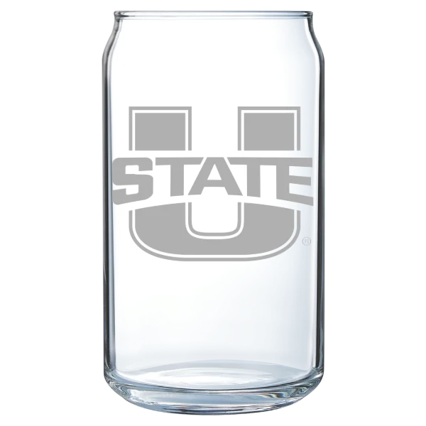 Utah State University Polar Camel 16 oz. Can Glass
