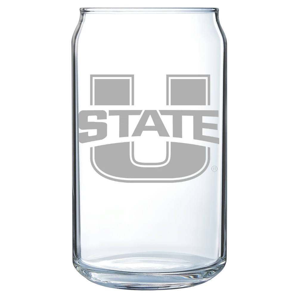 Utah State University Polar Camel 16 oz. Can Glass