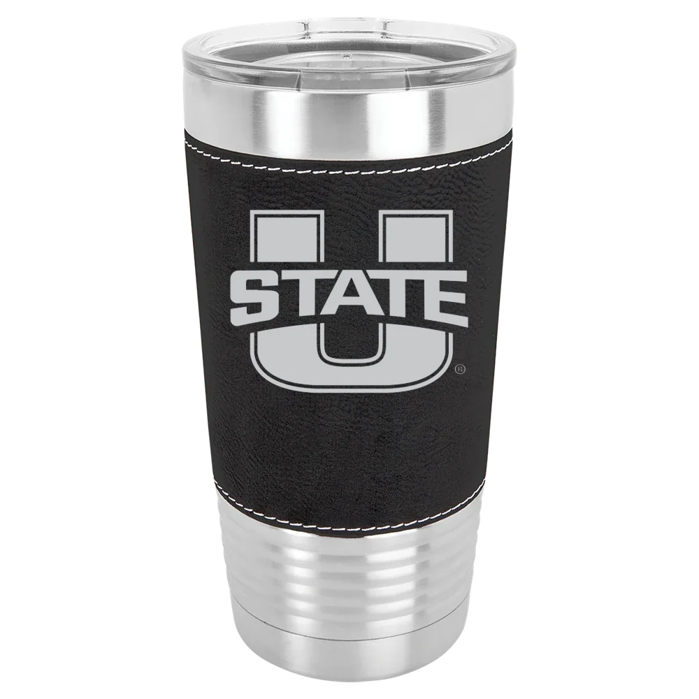Utah State University Polar Camel 20 oz. Leatherette Grip Tumbler with Standard Lid