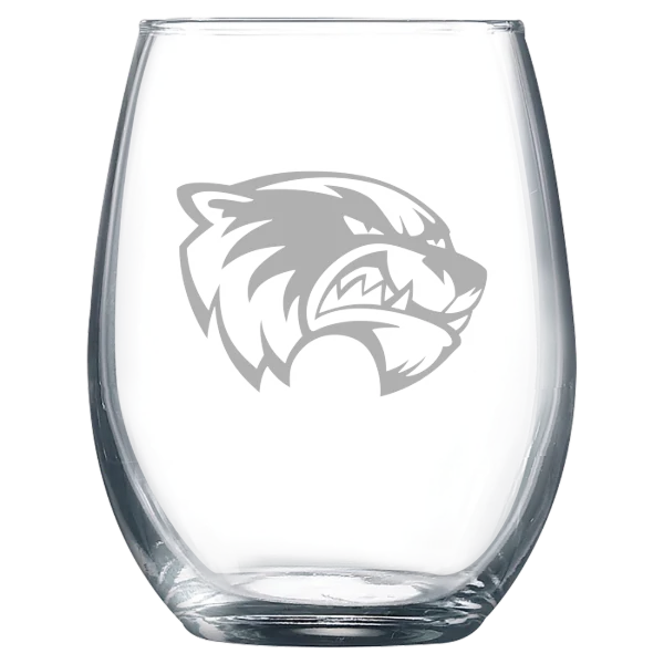 Utah Valley University Polar Camel 9 oz. Stemless Wine Glass