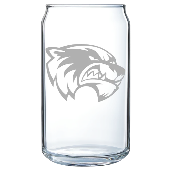 Utah Valley University Polar Camel 16 oz. Can Glass