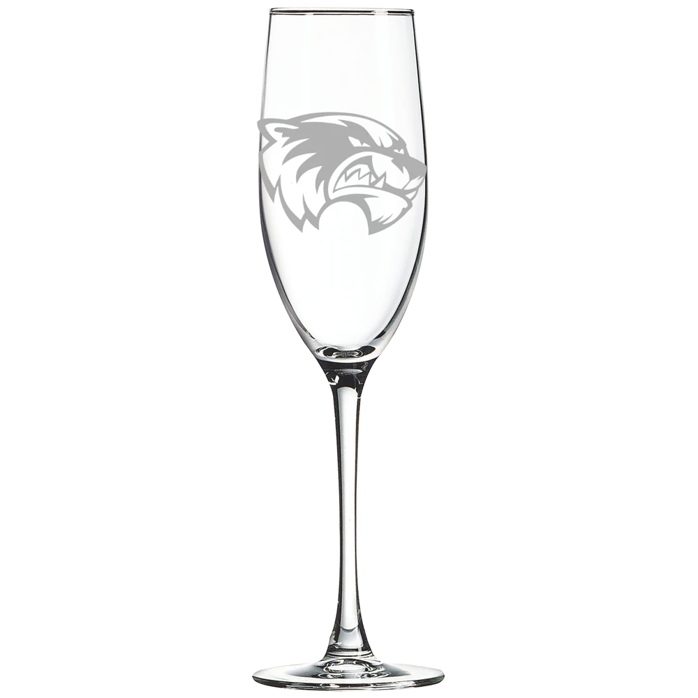Utah Valley University Polar Camel 8 oz. Champagne Flute
