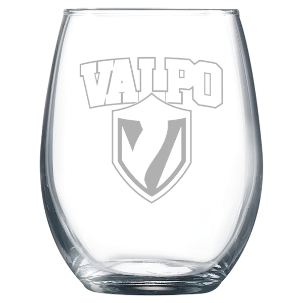 Valparaiso University Polar Camel 9 oz. Stemless Wine Glass