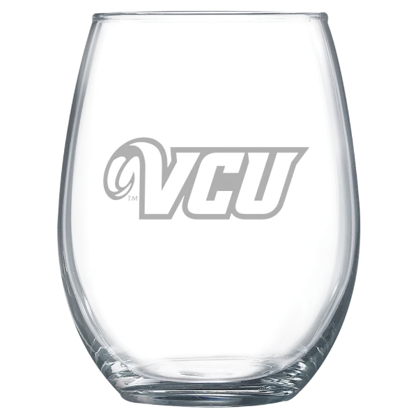 Virginia Commonwealth University Polar Camel 15 oz. Stemless Wine Glass