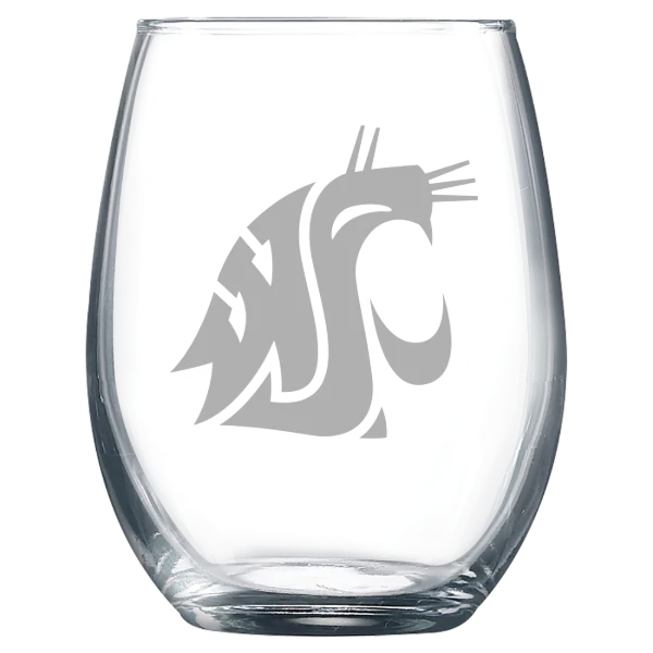 Washington State University Polar Camel 9 oz. Stemless Wine Glass