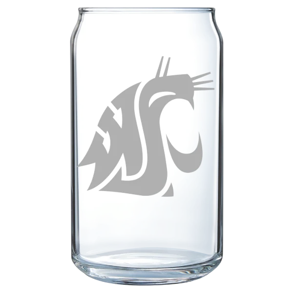 Washington State University Polar Camel 16 oz. Can Glass