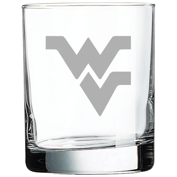 West Virginia University Polar Camel 10 1/2 oz. On The Rocks Glass