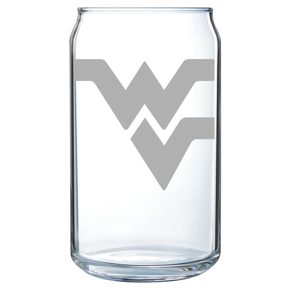West Virginia University Polar Camel 16 oz. Can Glass