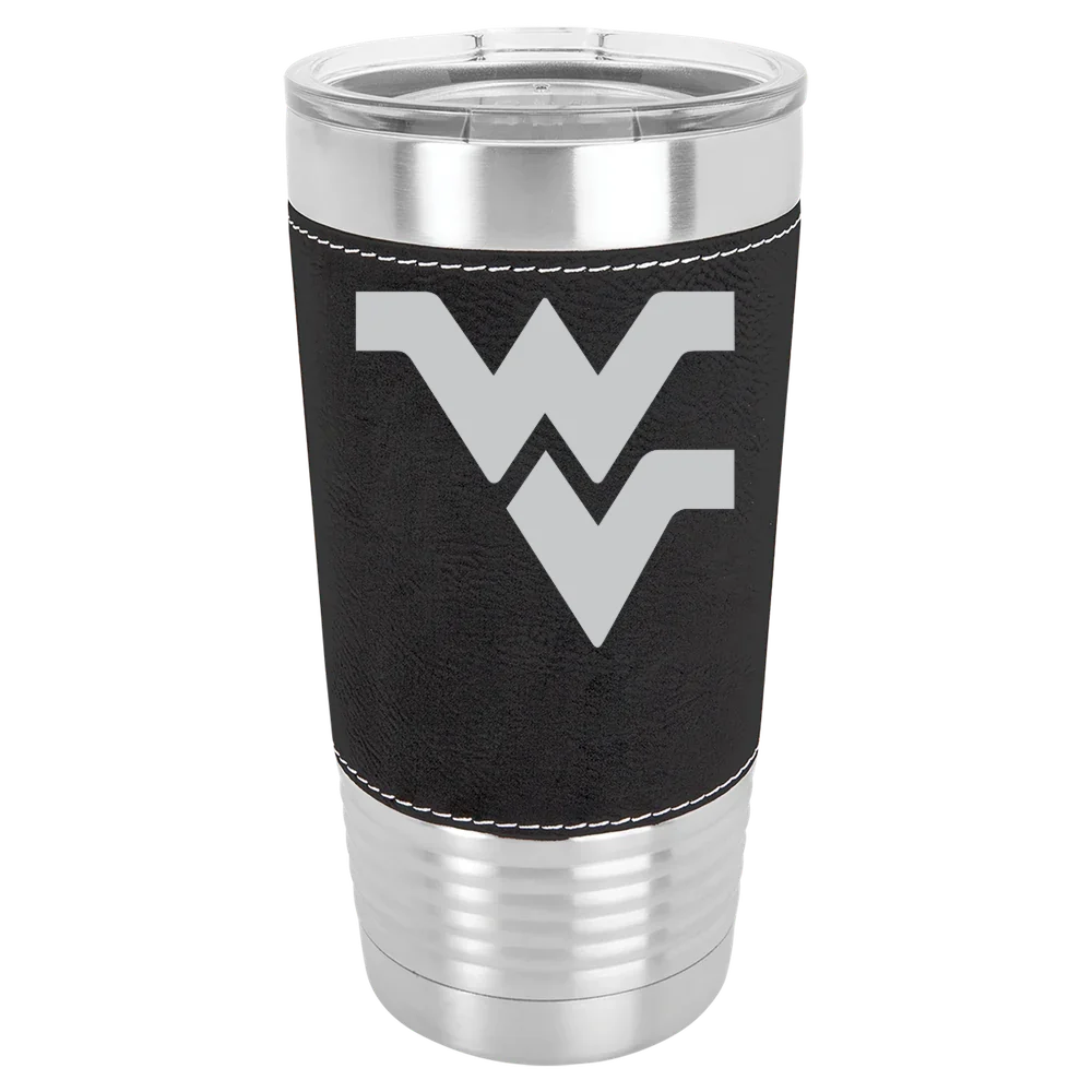 West Virginia University Polar Camel 20 oz. Leatherette Grip Tumbler with Standard Lid