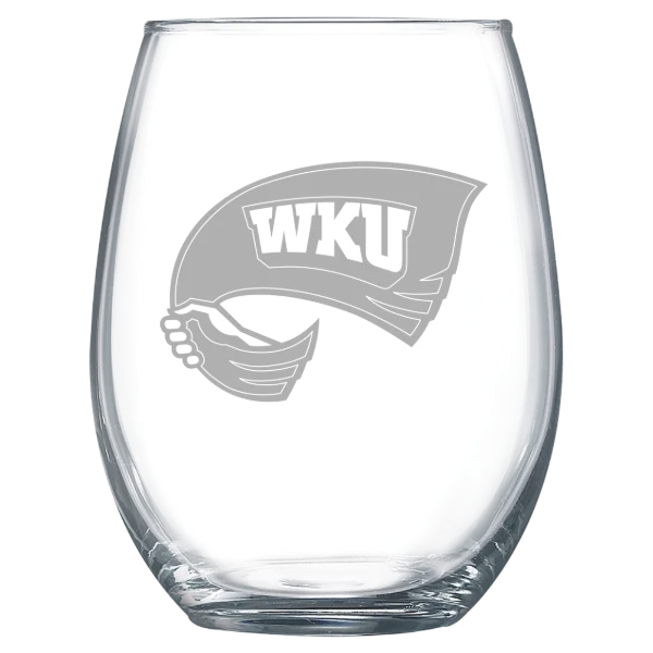 Western Kentucky University Polar Camel 15 oz. Stemless Wine Glass