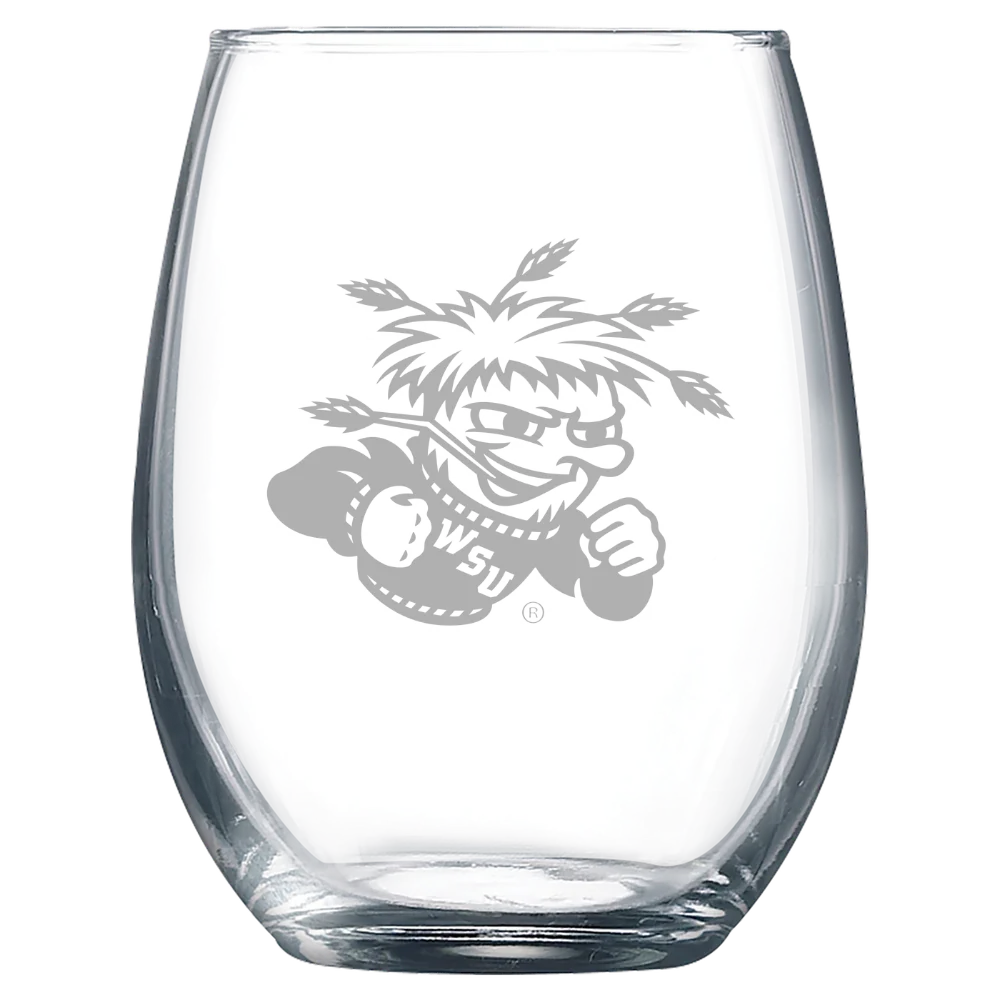 Wichita State University Polar Camel 9 oz. Stemless Wine Glass