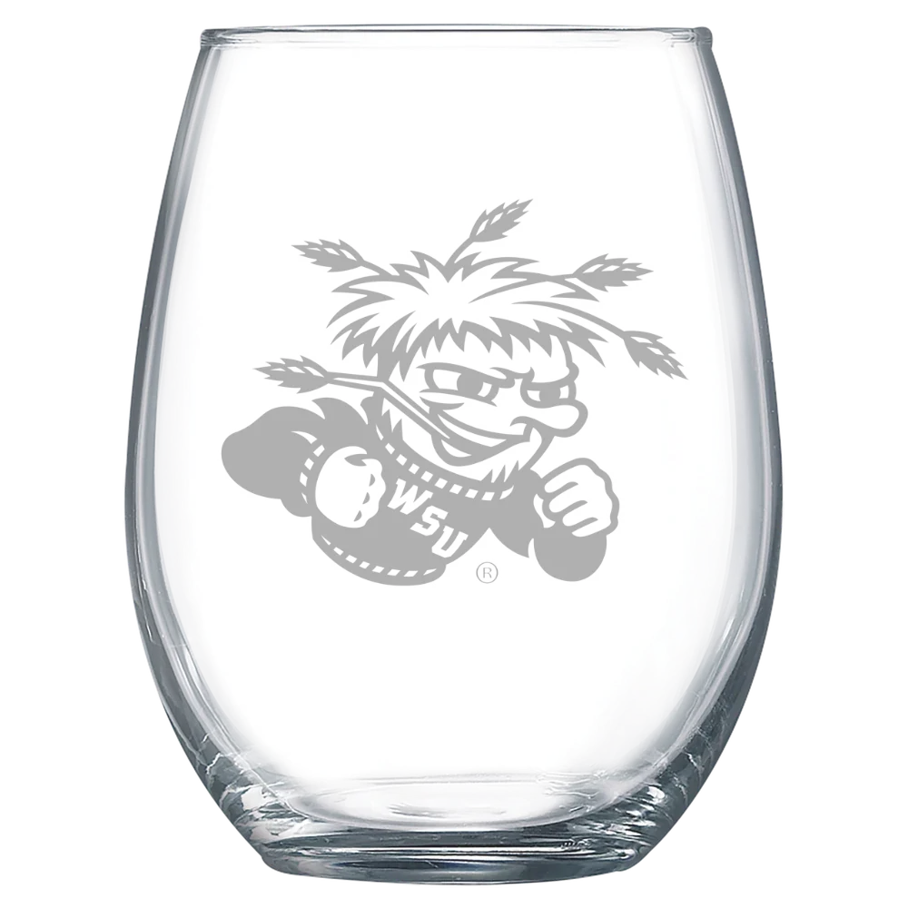 Wichita State University Polar Camel 15 oz. Stemless Wine Glass