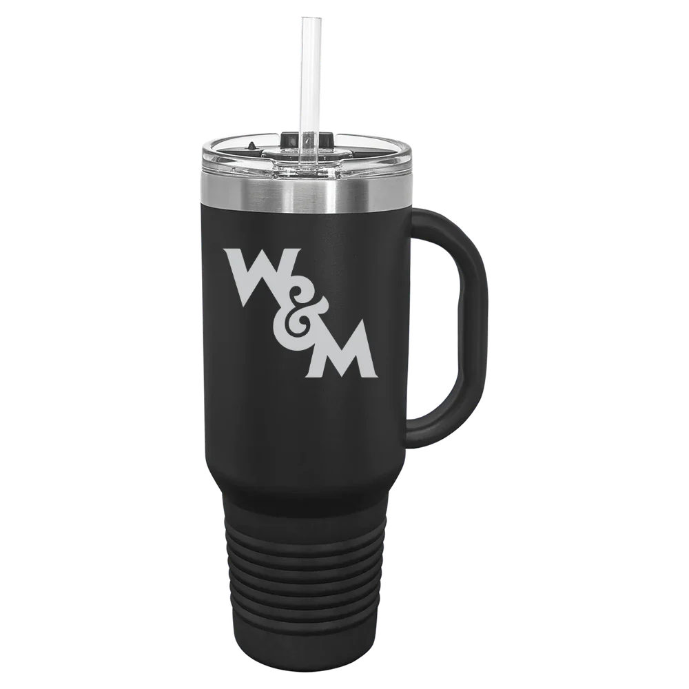 William & Mary Polar Camel 40 oz. Travel Mug with Snap Lid & Straw