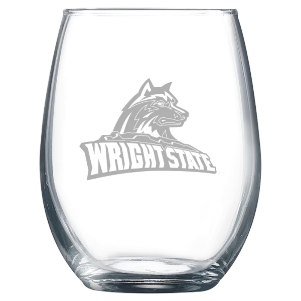 Wright State University Polar Camel 9 oz. Stemless Wine Glass
