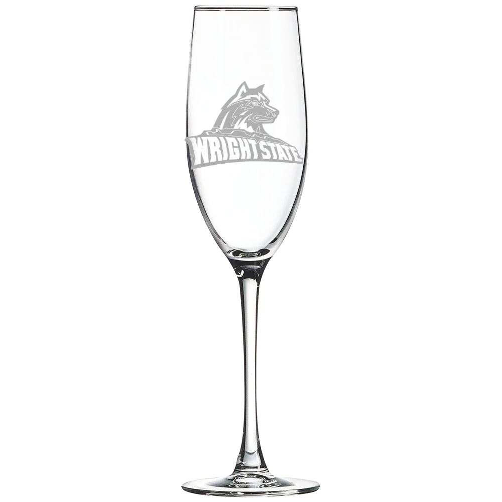 Wright State University Polar Camel 8 oz. Champagne Flute