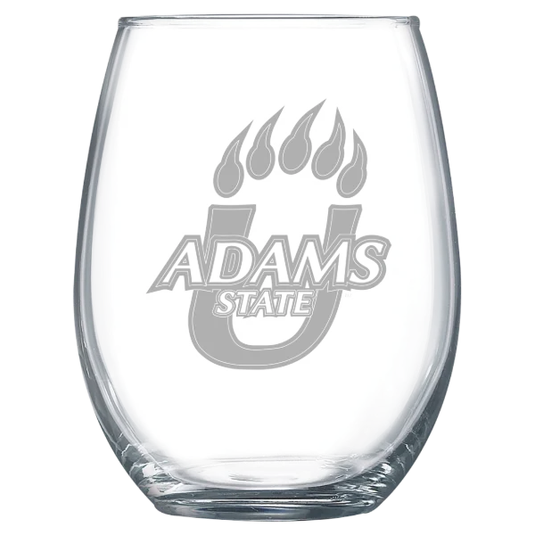 Adams State University Polar Camel 15 oz. Stemless Wine Glass
