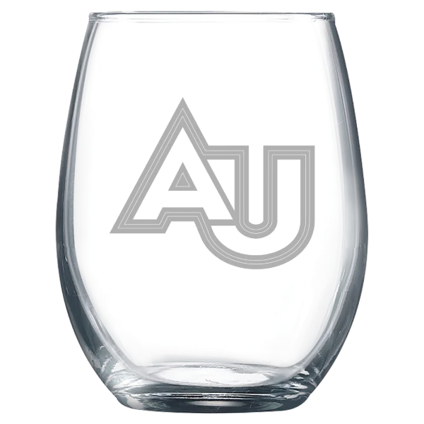 Adelphi University Polar Camel 9 oz. Stemless Wine Glass