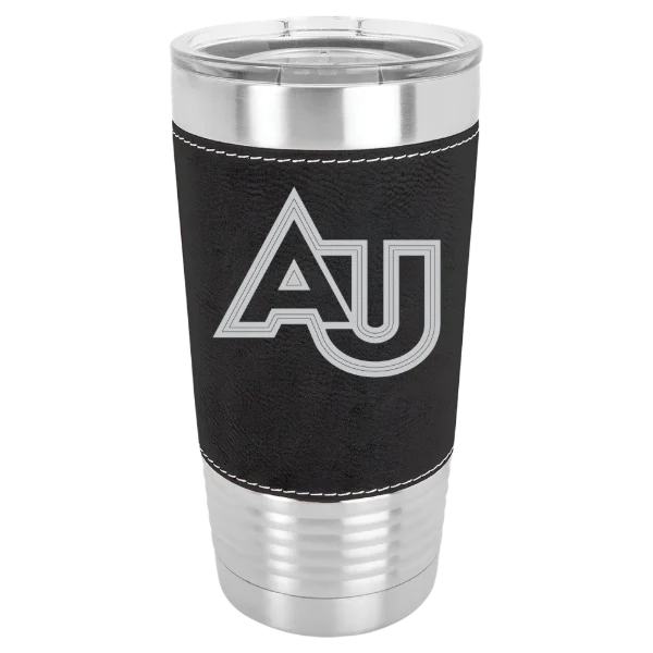 Adelphi University Polar Camel 20 oz. Leatherette Grip Tumbler with Standard Lid