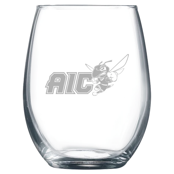 American International College Polar Camel 9 oz. Stemless Wine Glass