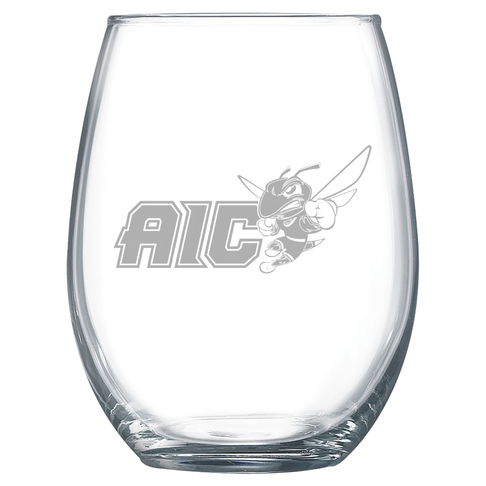 American International College Polar Camel 15 oz. Stemless Wine Glass