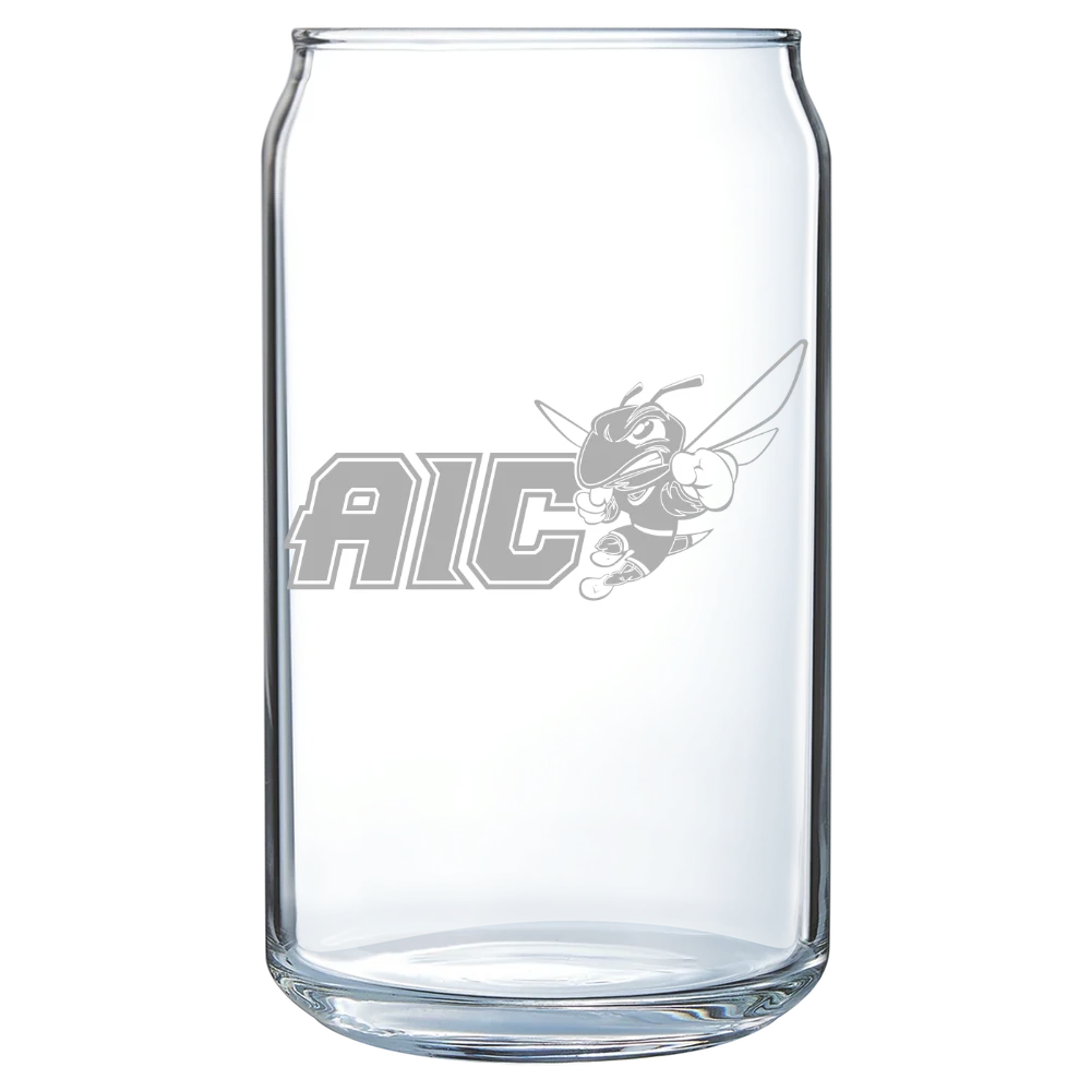 American International College Polar Camel 16 oz. Can Glass