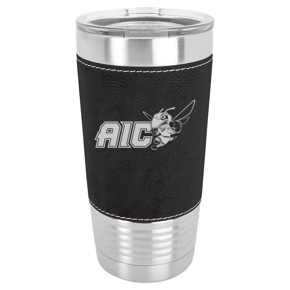American International College Polar Camel 20 oz. Leatherette Grip Tumbler with Standard Lid