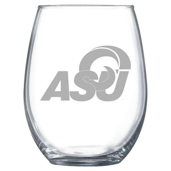 Angelo State University Polar Camel 15 oz. Stemless Wine Glass