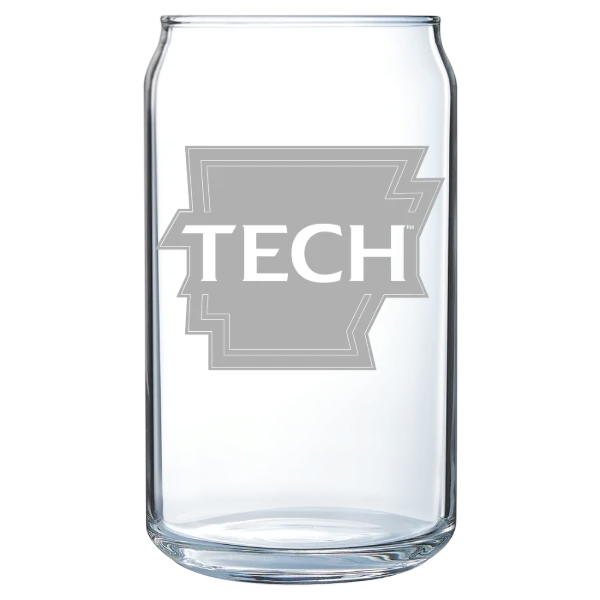 Arkansas Tech University Polar Camel 16 oz. Can Glass