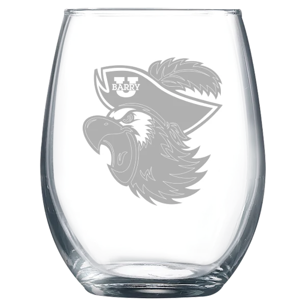 Barry University Polar Camel 9 oz. Stemless Wine Glass