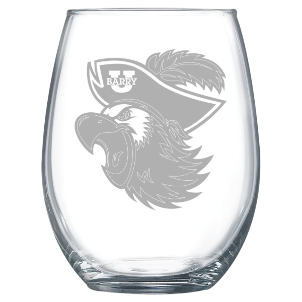 Barry University Polar Camel 15 oz. Stemless Wine Glass