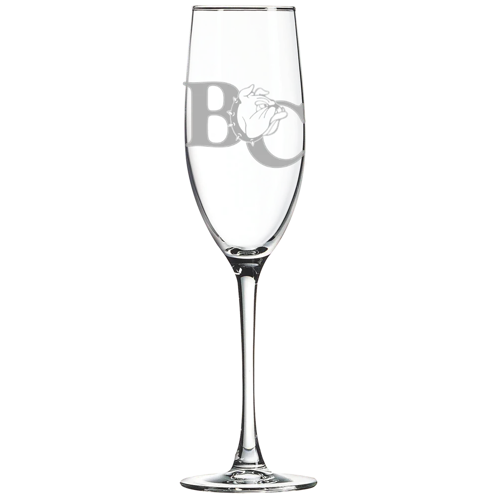 Barton College Polar Camel 8 oz. Champagne Flute