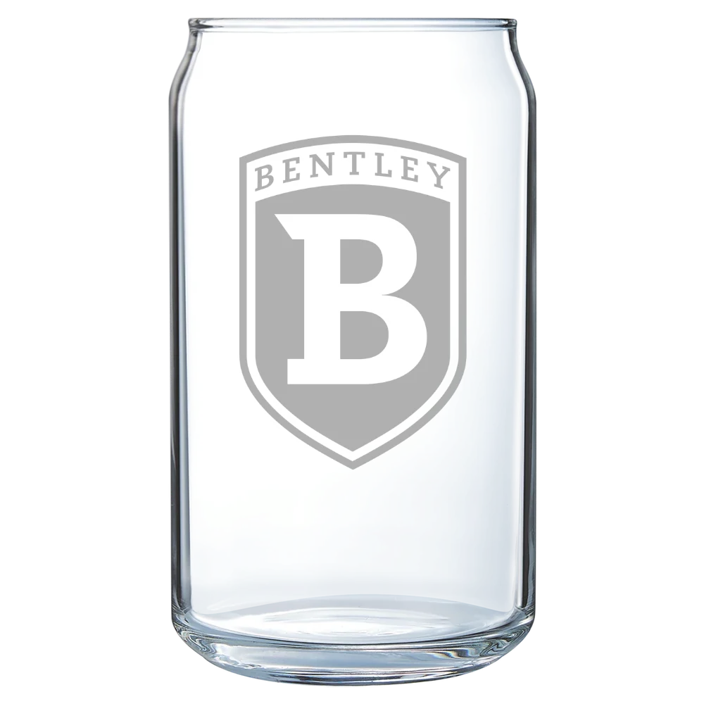 Bentley University Polar Camel 16 oz. Can Glass
