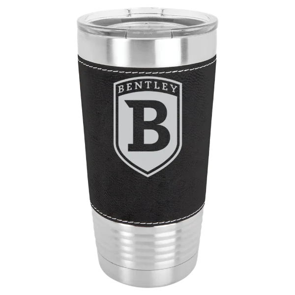 Bentley University Polar Camel 20 oz. Leatherette Grip Tumbler with Standard Lid