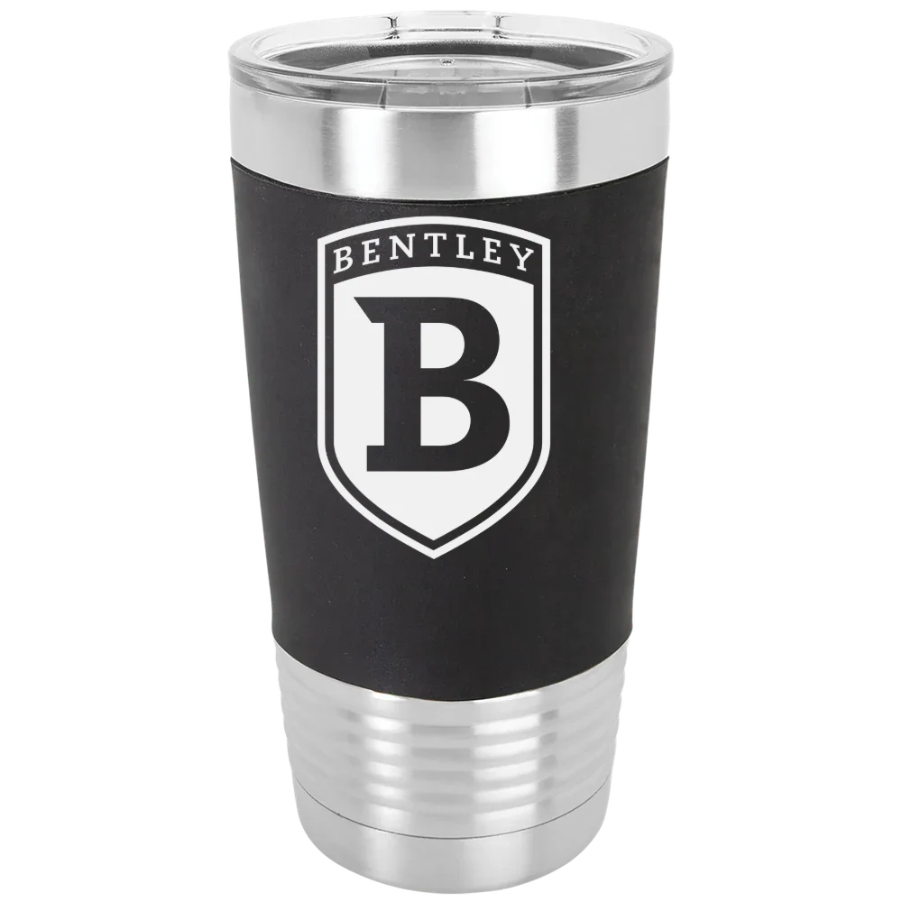 Bentley University Polar Camel 20 oz. Silicone Grip Tumbler with Standard Lid