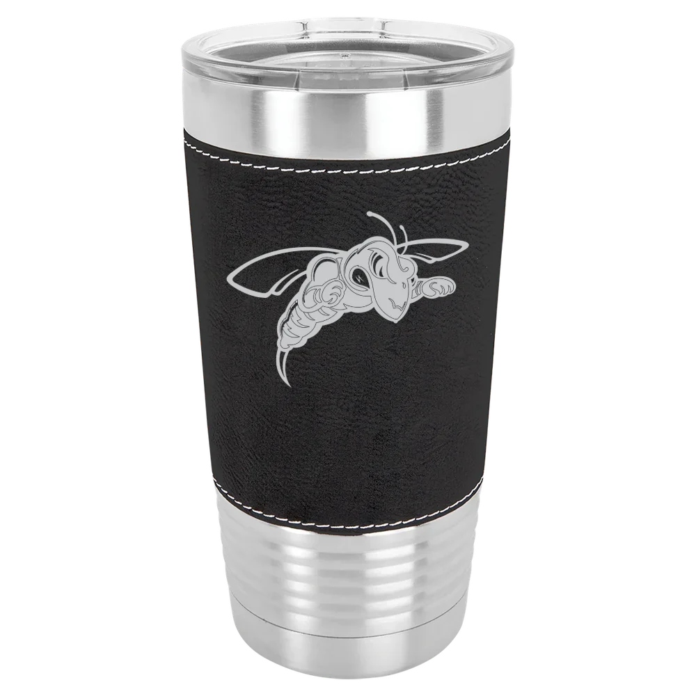 Black Hills State University Polar Camel 20 oz. Leatherette Grip Tumbler with Standard Lid