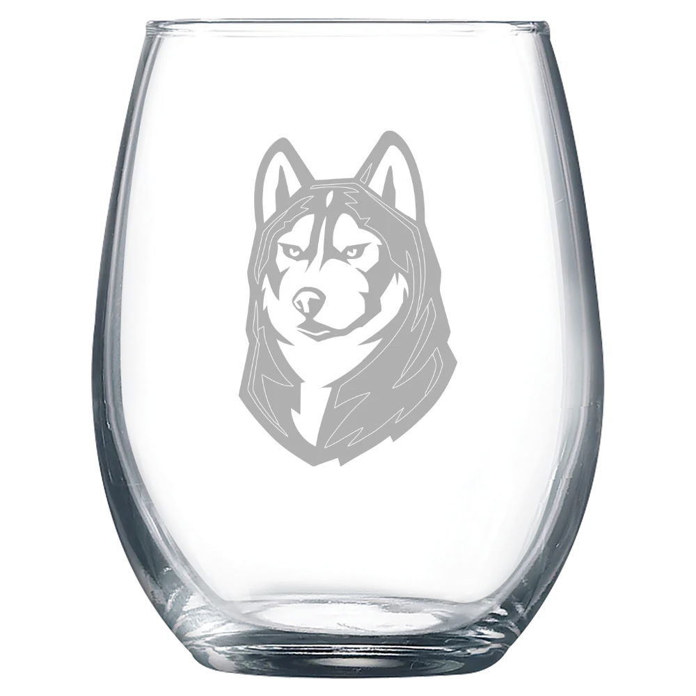 Bloomsburg University of Pennsylvania Polar Camel 9 oz. Stemless Wine Glass