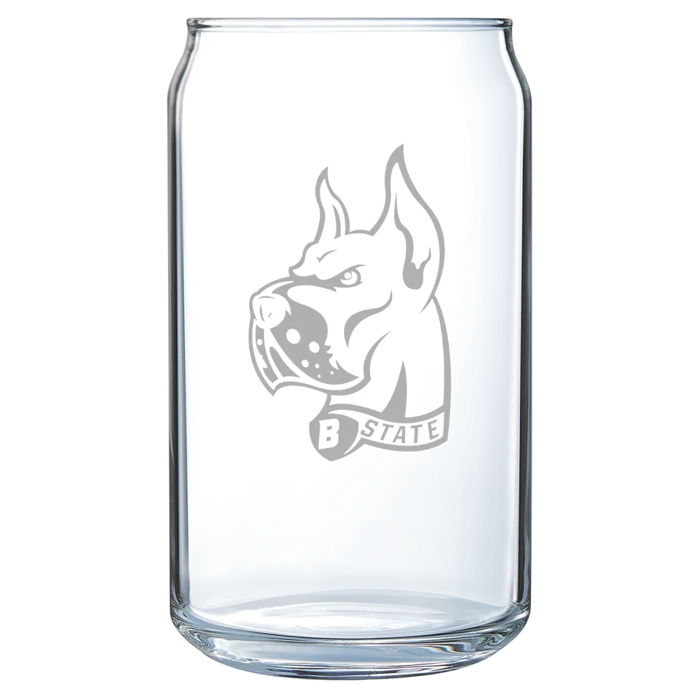 Bluefield State University Polar Camel 16 oz. Can Glass