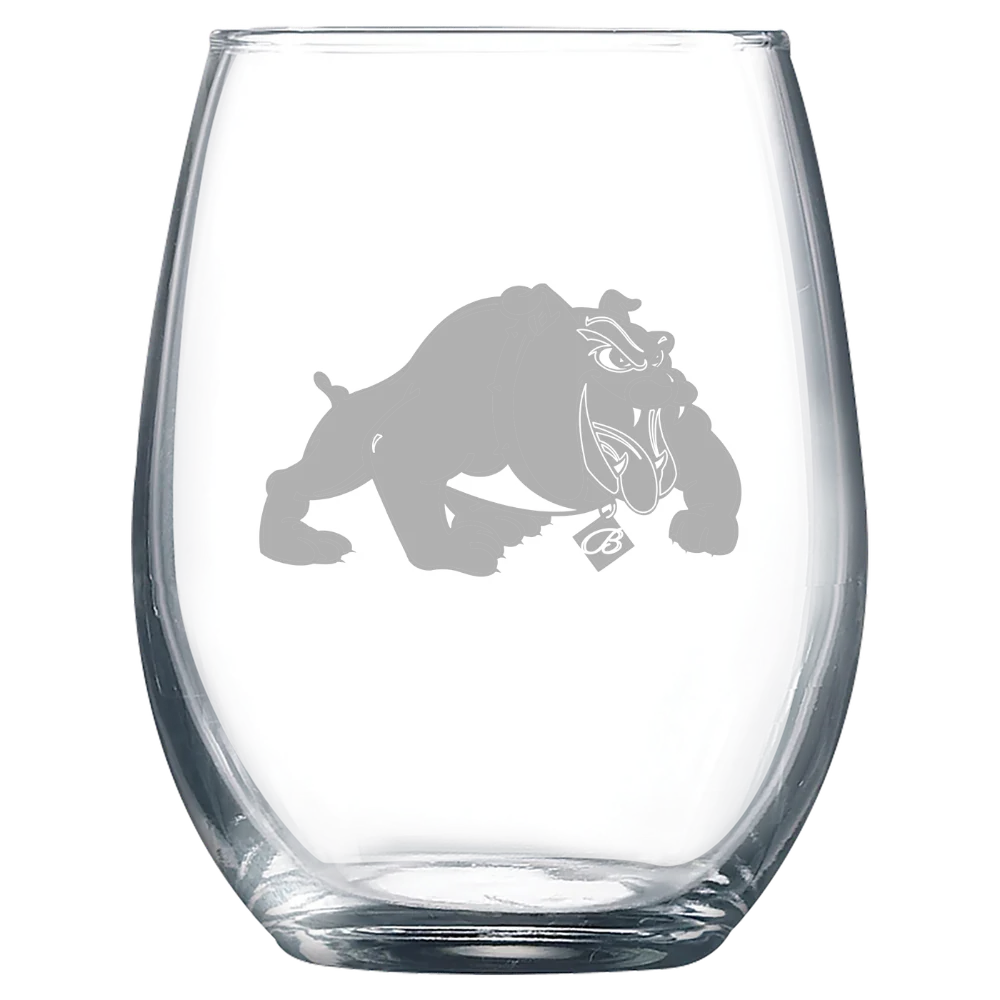 Bowie State University Polar Camel 9 oz. Stemless Wine Glass