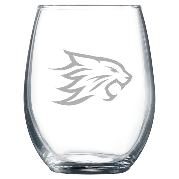 California State University, Chico Polar Camel 9 oz. Stemless Wine Glass