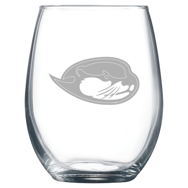 California State University, Monterey Bay Polar Camel 9 oz. Stemless Wine Glass