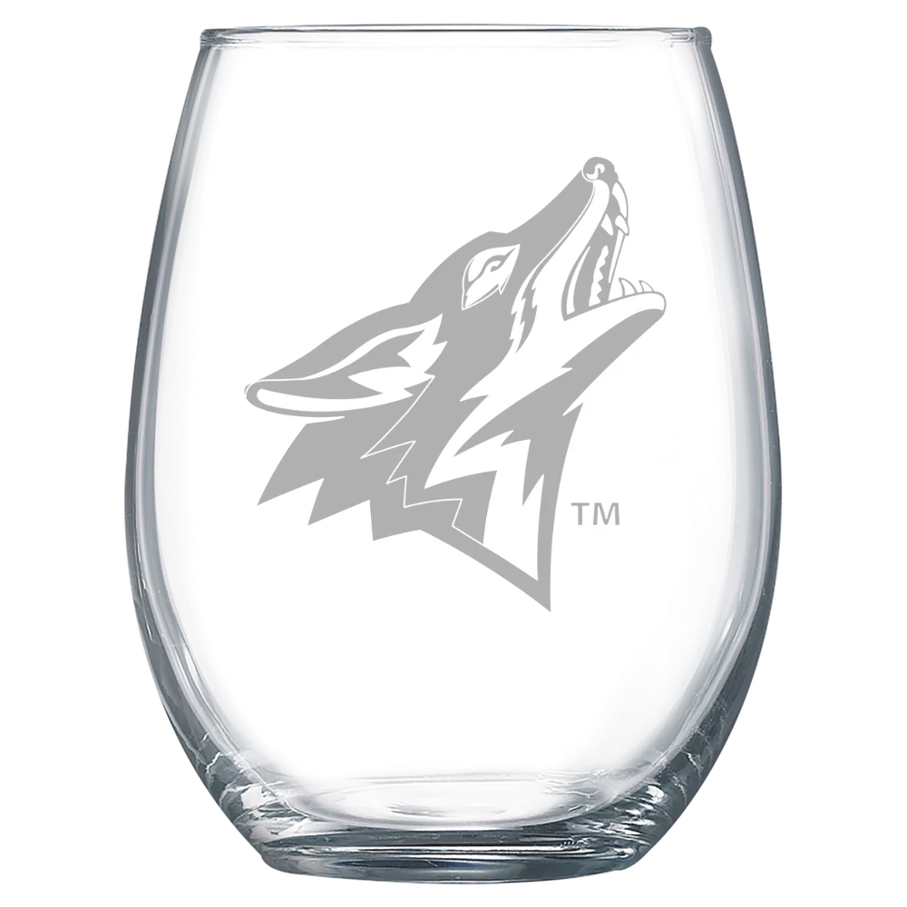 California State University, San Bernardino Polar Camel 15 oz. Stemless Wine Glass