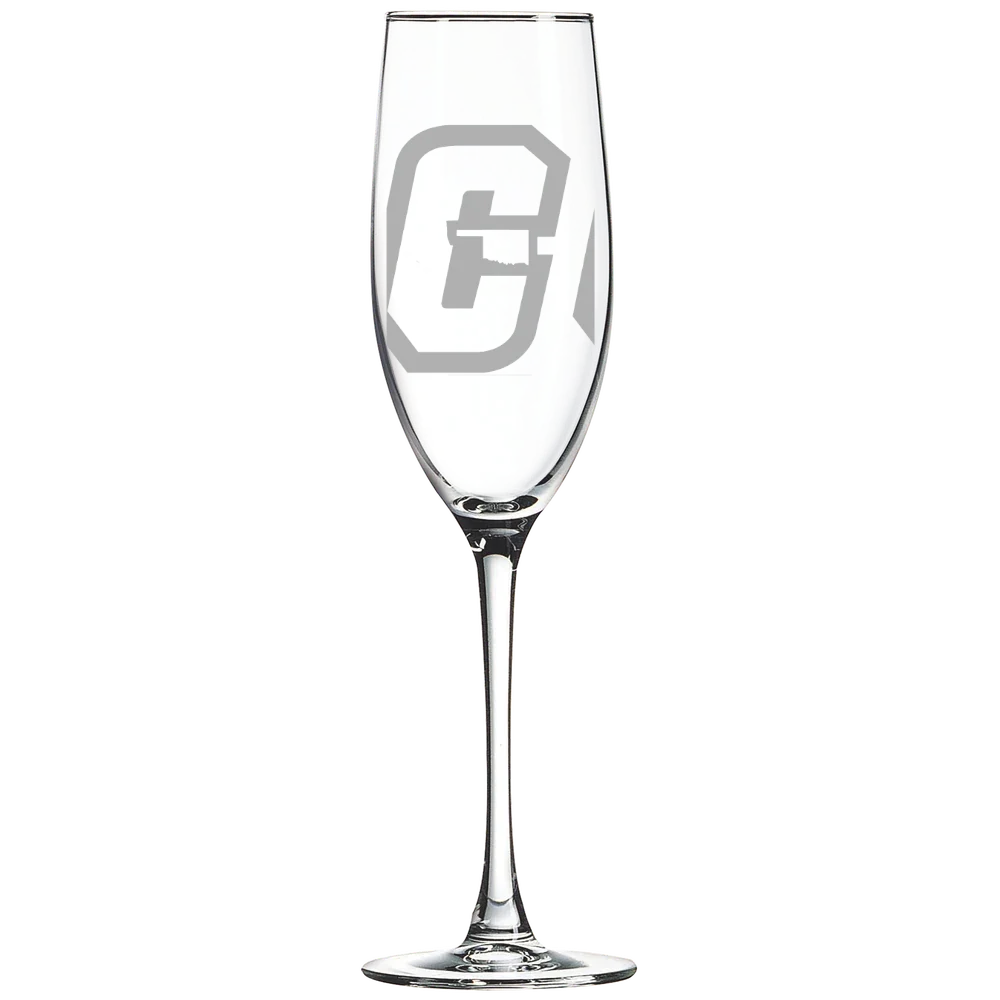 Cameron University Polar Camel 8 oz. Champagne Flute