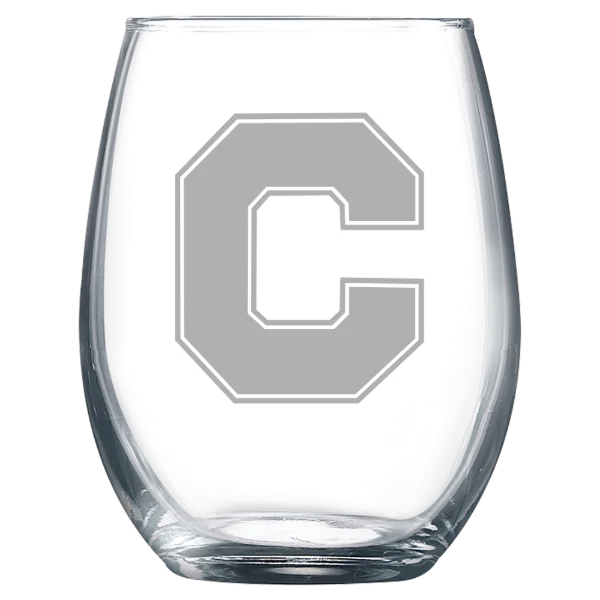 Catawba College Polar Camel 9 oz. Stemless Wine Glass