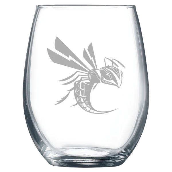 Cedarville University Polar Camel 9 oz. Stemless Wine Glass