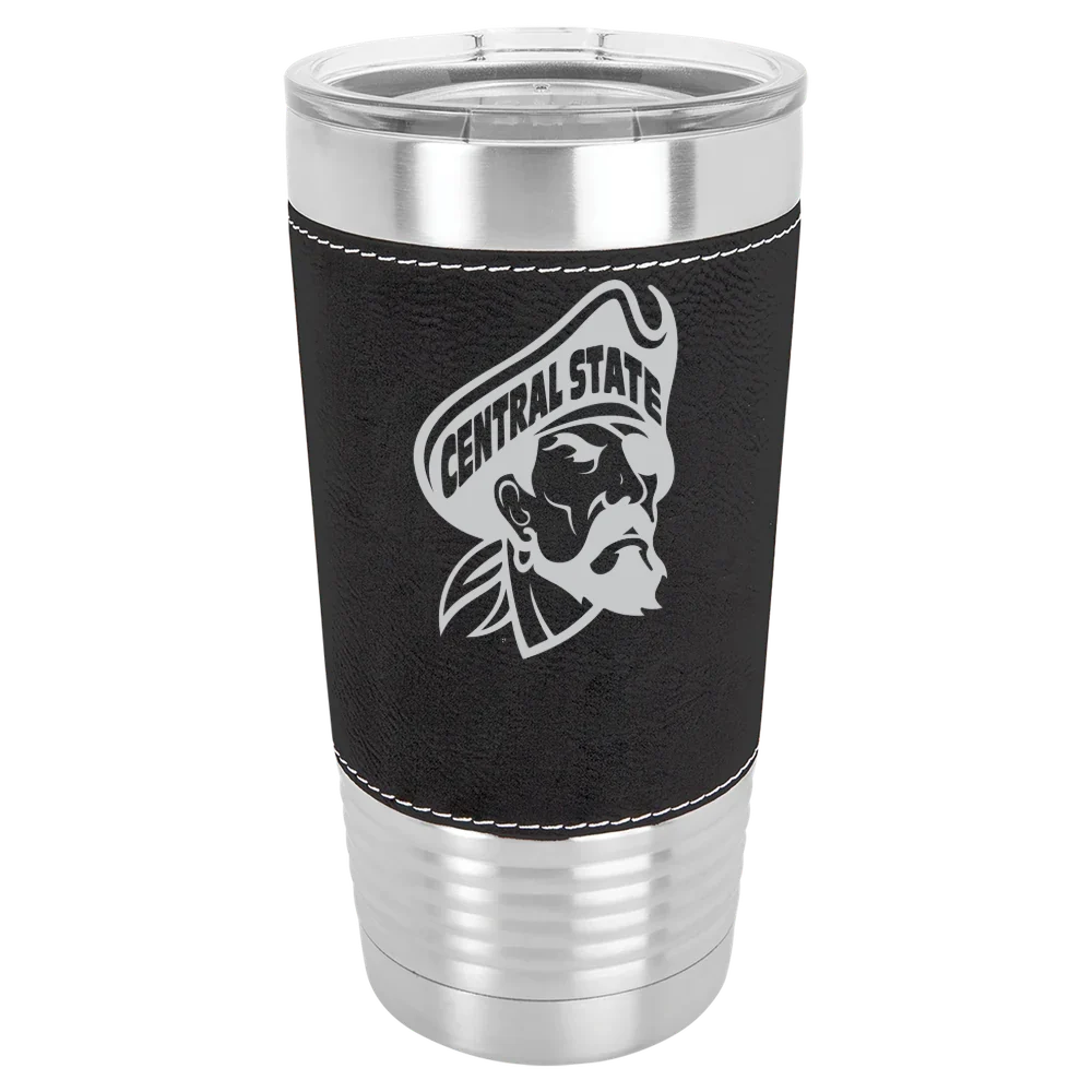 Central State University Polar Camel 20 oz. Leatherette Grip Tumbler with Standard Lid