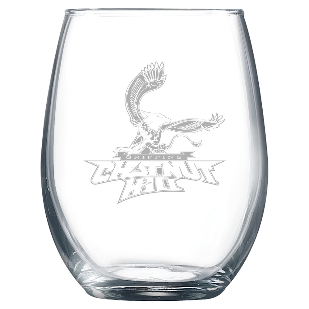 Chestnut Hill College Polar Camel 9 oz. Stemless Wine Glass