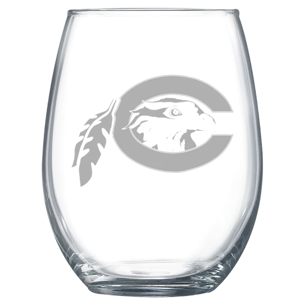 Chowan University Polar Camel 15 oz. Stemless Wine Glass