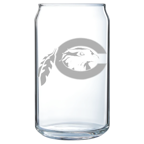 Chowan University Polar Camel 16 oz. Can Glass